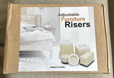 #ad Furniture Risers Bed Sofa Desk Table Chair Leg Fridge Rectangle Adjustable $19.99