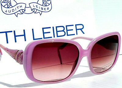 #ad Judith Leiber JL1664 SHELL Purple Violet w Gradient Rose lens Women#x27;s Sunglass $48.88