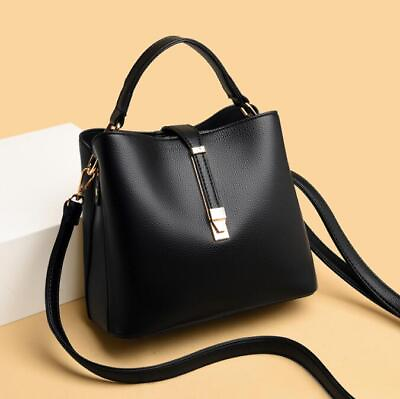 #ad New PU Leather Handbag Women#x27;s Faux Leather shoulder bag Purse Tote GIFT Fashion $47.40