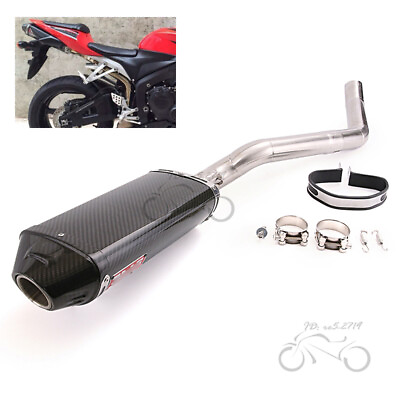 #ad CBR600RR 2005 2023 Slip for Honda Exhaust Carbon Mid Link Pipe Modified System $308.06