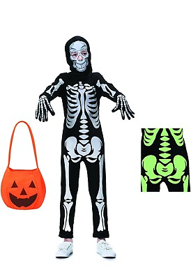 #ad yolsun Skeleton Costume for Kids Glow in The Dark Sz 12 13 $19.99