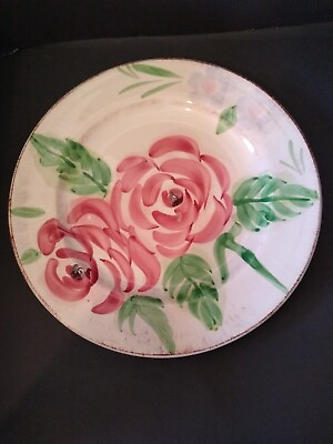 #ad The Cellar hand painted pink floral salad plate $18.99