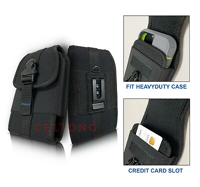 #ad Vertical Rugged Belt Clip Pouch Case Fit Samsung with HeavyDuty Defender Case On $7.99