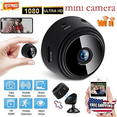 #ad Mini Wireless Hidden Camera WiFi IP Home Security DVR Night Vision HD USB 1080P $16.99