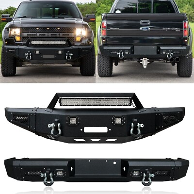 #ad Front Rear Bumper Fits 2010 2014 Ford F150 Raptor SVT with Winch Seat and Spotli $719.99
