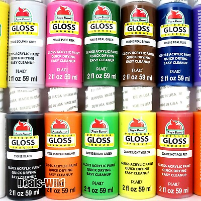 #ad GLOSS Apple Barrel Paint Acrylic Craft 2oz Indoor or Outdoor $6.69