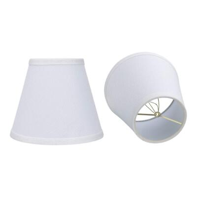 #ad Double White Small Lamp Shade Clip On Bulb Set of 2 for Assorted Colors $29.35