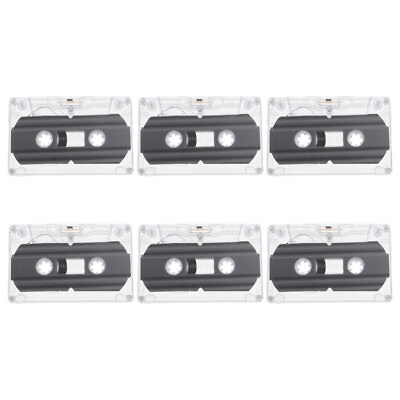 #ad 6 Pcs Blank Tape Plastic Recording Cassette Tapes Audio for 30 minute $14.55