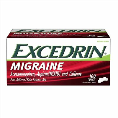 #ad Excedrin Migraine Pain Relief Caplets for Migraine Relief 100CT EXP 12 2025 $9.95