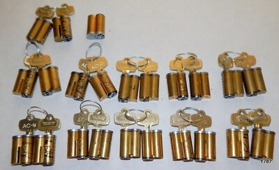 #ad KEYED ALIKE 23 PCS Keyed Brass Lock Cylinders $85.50