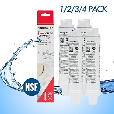 #ad 1 4 Pack Frigidaire EPTWFU01 Pure Source II Refrigerator Water Filter New Sealed $41.78