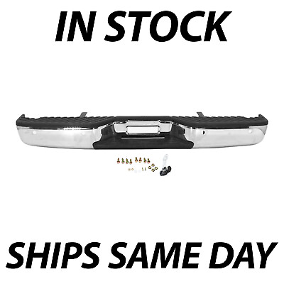 #ad NEW Steel Chrome Rear Step Bumper Assembly for 2004 2014 Nissan Titan W Park $319.73
