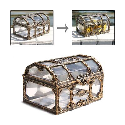 #ad Pirate Treasure Chest Storage Box for Coins Jewelry Vintage Retro Antique Case $9.19