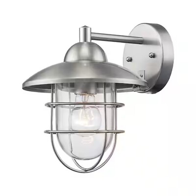 #ad Trans Globe Lighting 4370 Stainless Steel Industrial 1 Light Outdoor Wall Sconce $29.99