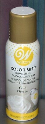 #ad WILTON NEW 1.5 Oz Gold Color Mist Shimmering Food Color Spray $8.79