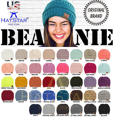 #ad #ad Hot item CC Beanie New Women#x27;s Knit Slouchy Thick Cap Hat Unisex Solid Color $10.40