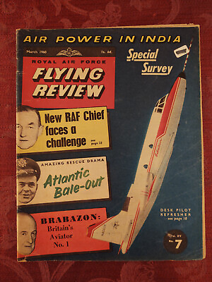 #ad RAF Flying Review Magazine March 1960 Sabreliner Fuji T1F1 John Moore Brabazon $19.20