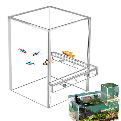 #ad Fish Aquarium Tank Small Transparent Fish Elevator Lightweight Acrylic Fish Tank $39.69