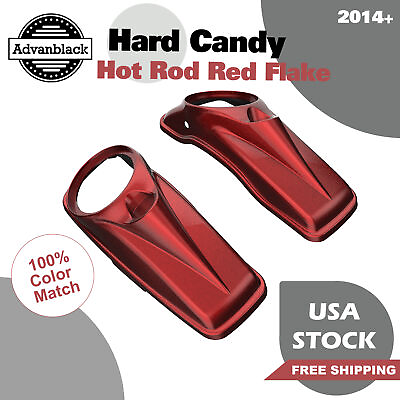 #ad Hard Candy Hot Rod Red Flake 8quot; Saddlebag Speaker Lids For Harley Touring 2014 $549.00