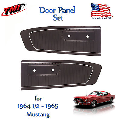 #ad Black Vinyl Door Panels for 1964 1965 Mustang by TMI Made in the USA In Stock $152.65