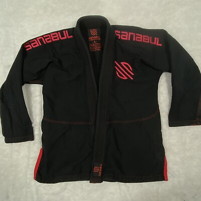 #ad Sanabul BJJ Gi Top A1 Kimono Jacket BLACK Brazilian Jiu Jitsu Grappling Judo $19.95