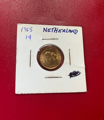 #ad 1965 ONE CENT NETHERLANDS COIN NICE WORLD COIN $3.95