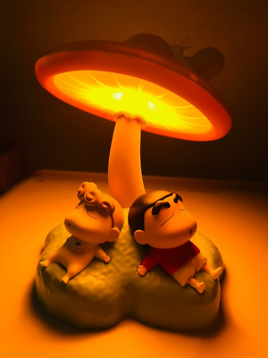 #ad Crayon Shin chan Mushroom LED Mini Mood Night Lamp Cute Interior Decoration $49.97