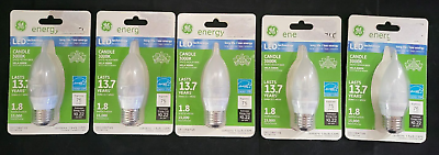 #ad GE LED Light Bulb Decorative Frosted 1.8 W 15 W Replacement 5 Pack $24.78