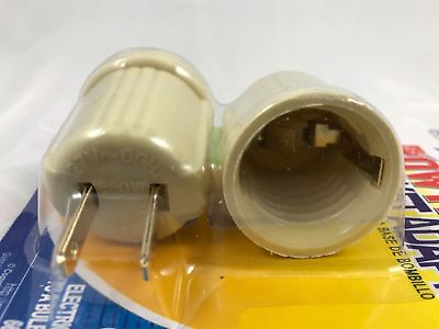 #ad Bulb Socket Adapter Converts 110v Plug To Screw Base Bulb Trisonic Brand $9.99