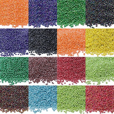 #ad Lot of 900 Opaque Economical 11 0 Rocaille 1.8mm Small Round Glass Seed Beads $1.99