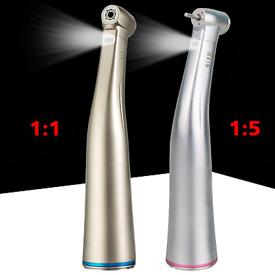 #ad Dental 1:1 1:5 Contrangulo Spray interno Fiber Optic Handpiece LED Fit NSK $72.99