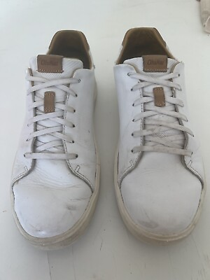 #ad Olukai Mens Sneakers 10M White Upper Leather. Walk Work Run Social Good Cond $39.95