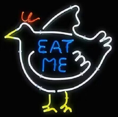 #ad Fried Chicken Eat Me Open 20quot;x16quot; Neon Sign Lamp Light Handmade Display Shop Bar $134.84