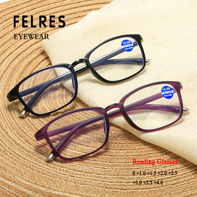 #ad 2 Pairs Square Bifocal Lightweight Reading Glasses Unisex Eyeglasses For Reading $7.99
