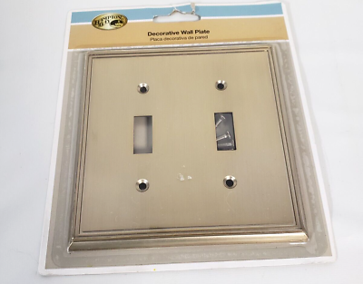 #ad Metro Line Brushed Bronze toggle double Switch Plate Light Wall Cover Hampton $6.00
