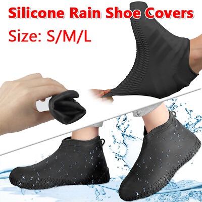 #ad Anti slip Silicone Rain Shoe Covers Reusable Waterproof Shoes Cover Protector US $8.99