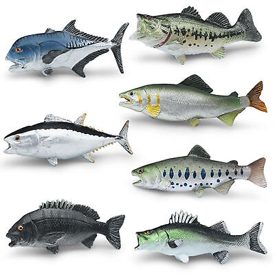 #ad Plastic Sea Animal Figure Model Ocean Sea Marine Animal Fish Model Bath Toy $8.64