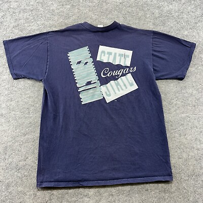 #ad VTG Washington State University Cougars Shirt Mens XL Blue USA Russell 90s $19.95