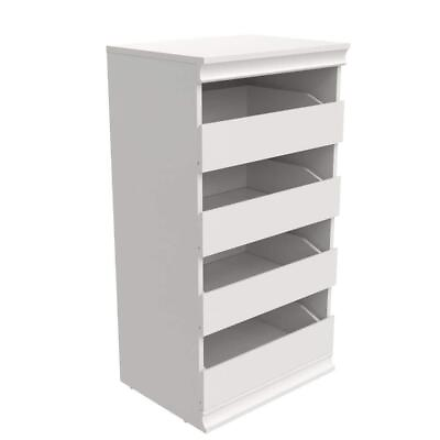#ad ClosetMaid Modular Storage 40.29quot; H x 21.39quot; W 4 Drawers Stackable Wood White $290.13