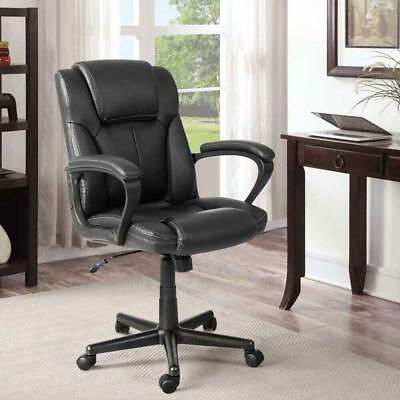 #ad Homall Brown Executive Chair High Level PU Leather Thick Padded Ergonomic Chair $98.29