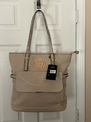 #ad Womans Fashion Bag Beige Satchel Handbag $25.00