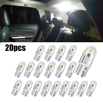 #ad 20Pcs White LED Interior Map Dome License Plate Light Bulbs T10 194 168 W5W 2825 $3.99