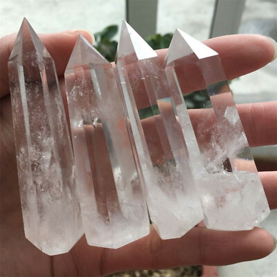 #ad 30 40mm Natural White Clear Quartz Crystal Point Healing Wand Rock Mineral Stone $2.99