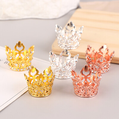 #ad 1 12 Dollhouse Mini Princess Crown Dollhouse Simulation Rhinestone Crowns Tiara $7.39