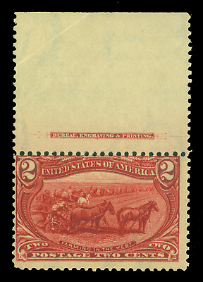 #ad US 1898 Trans Mississippi Expo Horse farming 2c copper red Sc# 286 mint NH $70.00