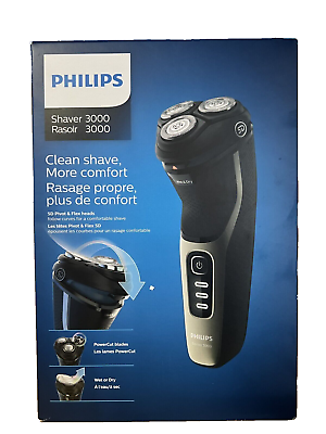#ad Philips Series 3000 Men#x27;s Eectric Flex Head Rotary Shaver Trimmer S3230 52 New $39.90