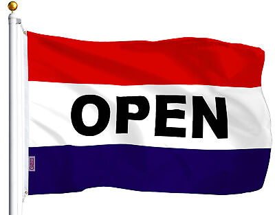 #ad OPEN Flag Red White Blue Store Banner Advertising Pennant Business Sign 3x5 $8.54