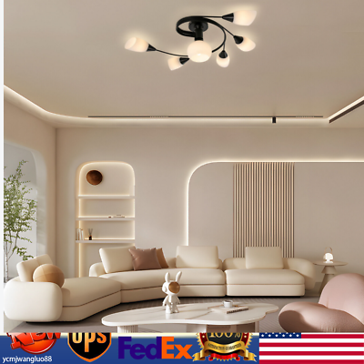 #ad 6 Light Indoor Pendant Lamps Living Room Chandeliers E26 Ceiling Fixtures 110V $61.85