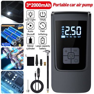 #ad Cordless Portable Digital Air Compressor 150PSI Electric Auto Pump Tire Inflator $16.14