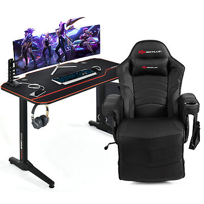 #ad Gaming Desk amp;Chair Set 55quot;x 26quot; Desk Ergonomic Recliner Chair Set $339.99